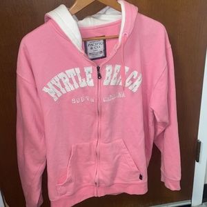 Pink Zip Up Sweater